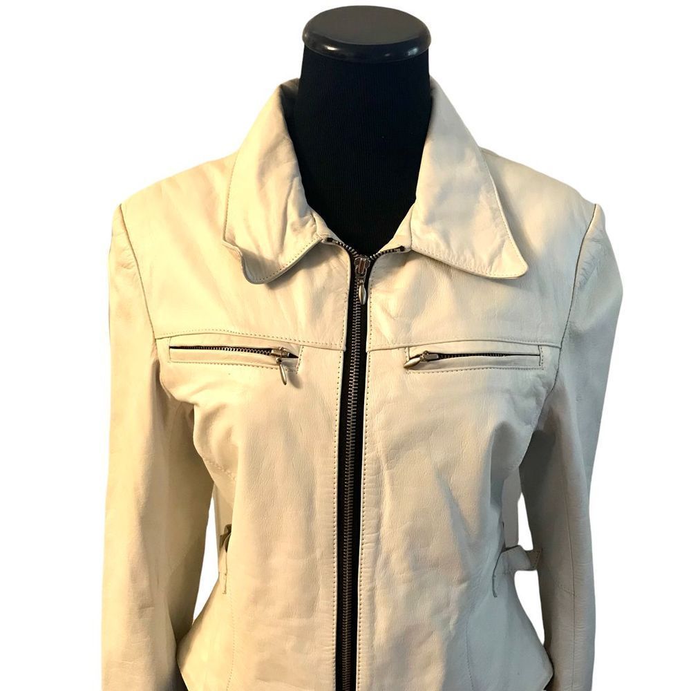 𝅺vintage GUESS 80’s Leather Jacket Rare Find - Picture 2 of 10